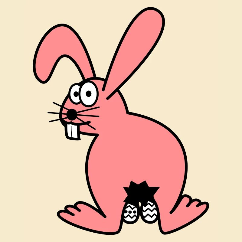 Osterhase mit ostereiern