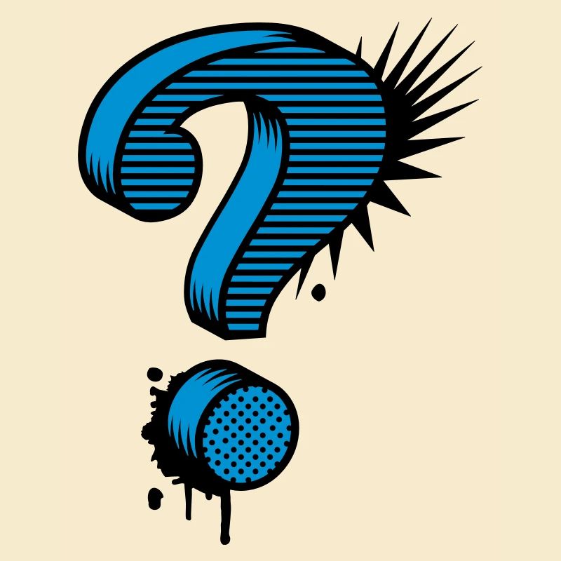 Un point d'interrogation graffiti