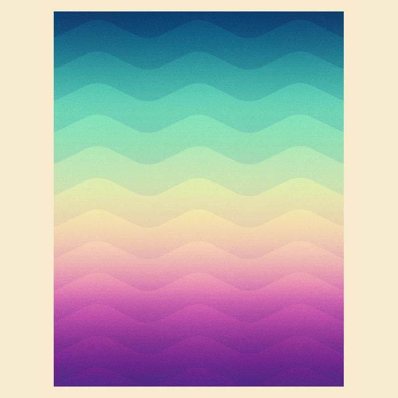 Minimal Geometry Waves (Rainbow) - Phone Case