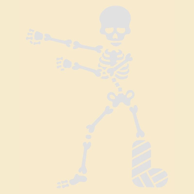 Broken leg plaster floss dance flossing skeleton