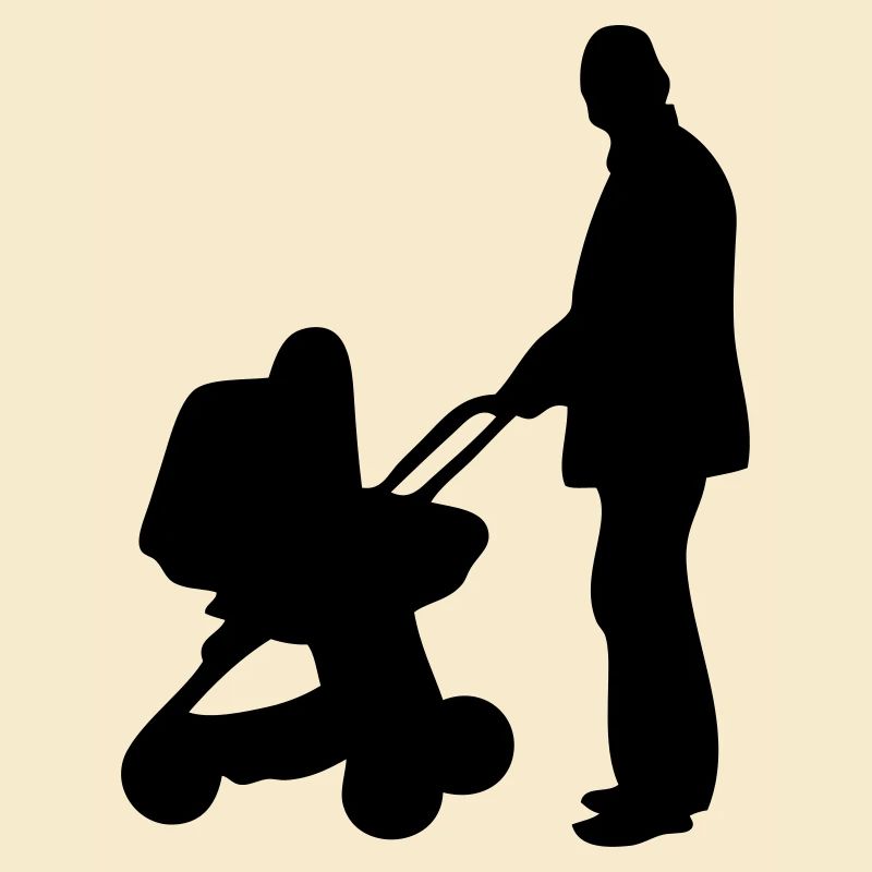 dad stroller silhouette