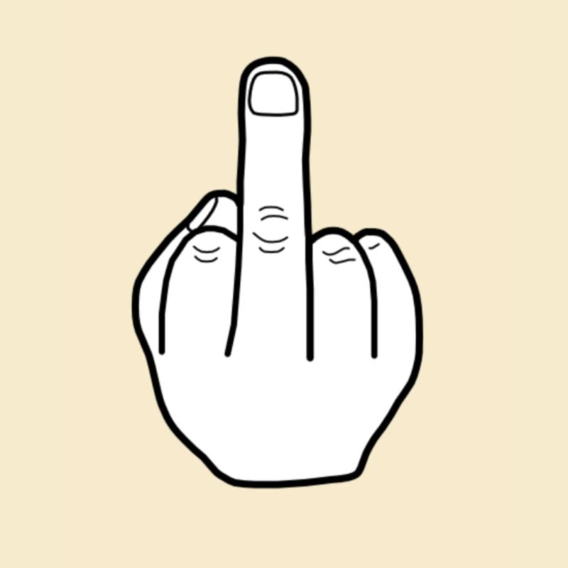 Mittelfinger Stinkefinger