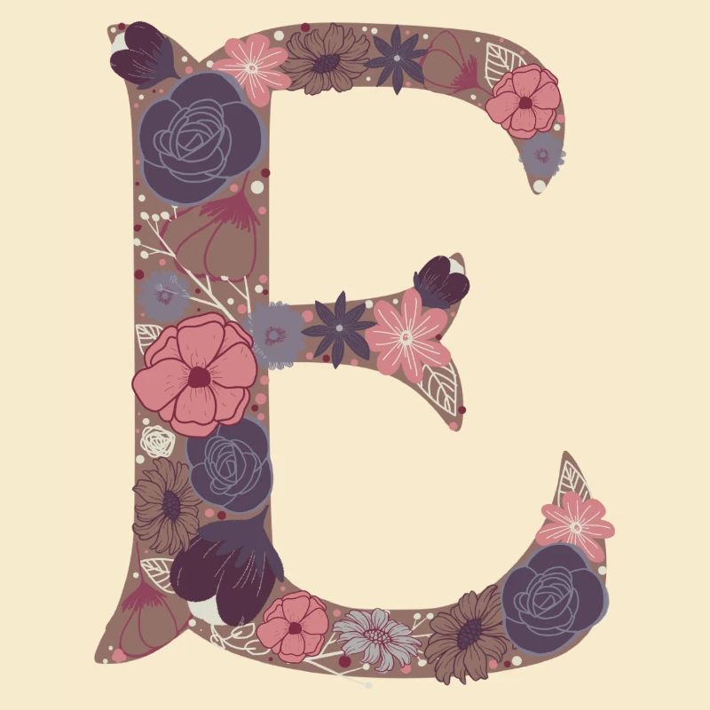 Lettre de fleur E
