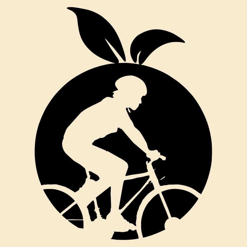 Fruit sain cycliste orange
