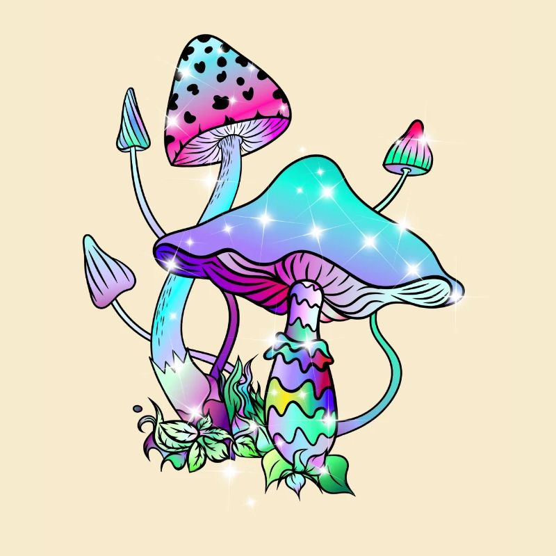 Magic mushrooms psychedelic mushroom art