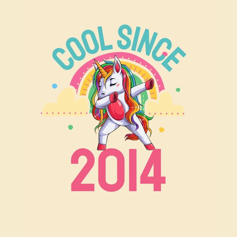 Cool since 2014 Dabbing Unicorn 8th birthday