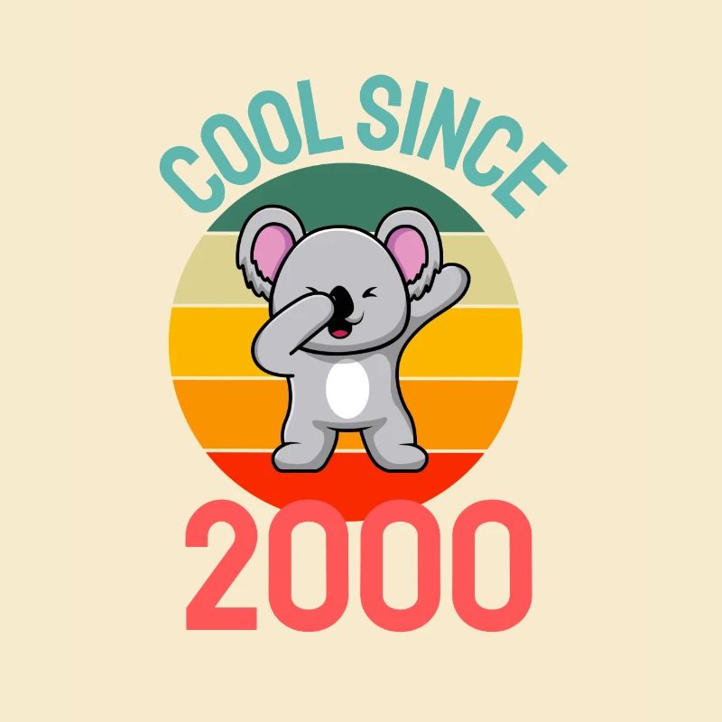 Cool since 2000 Retro Dabbing Koala 22nd birthday