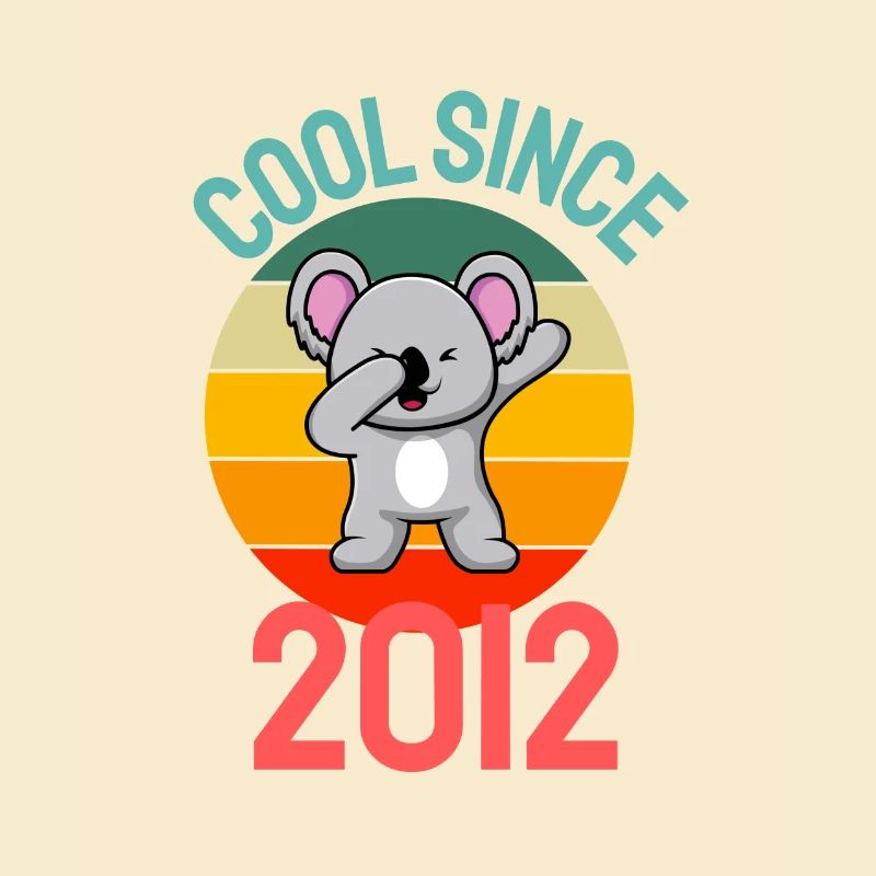 Cool seit 2012 Retro Dabbing Koala 10. Geburtstag