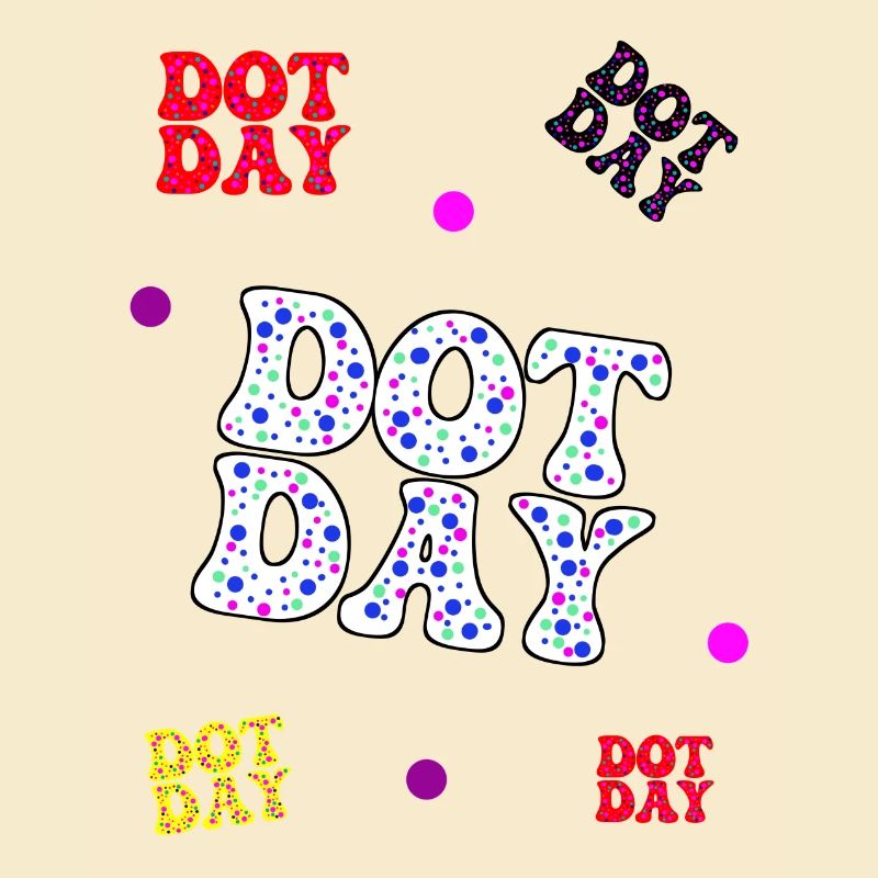 Dotday coloré - Motif de texte