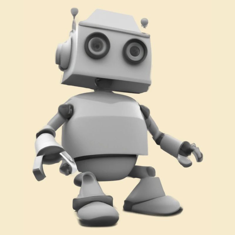 Drôle de robot blanc en 3D