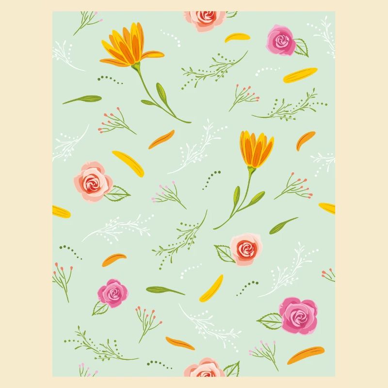 Beautiful pattern with flowers