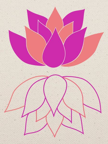 Lotus mit Spiegelbild