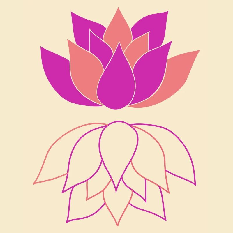 Lotus with mirror image