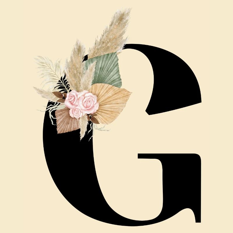 lettre G fleuris