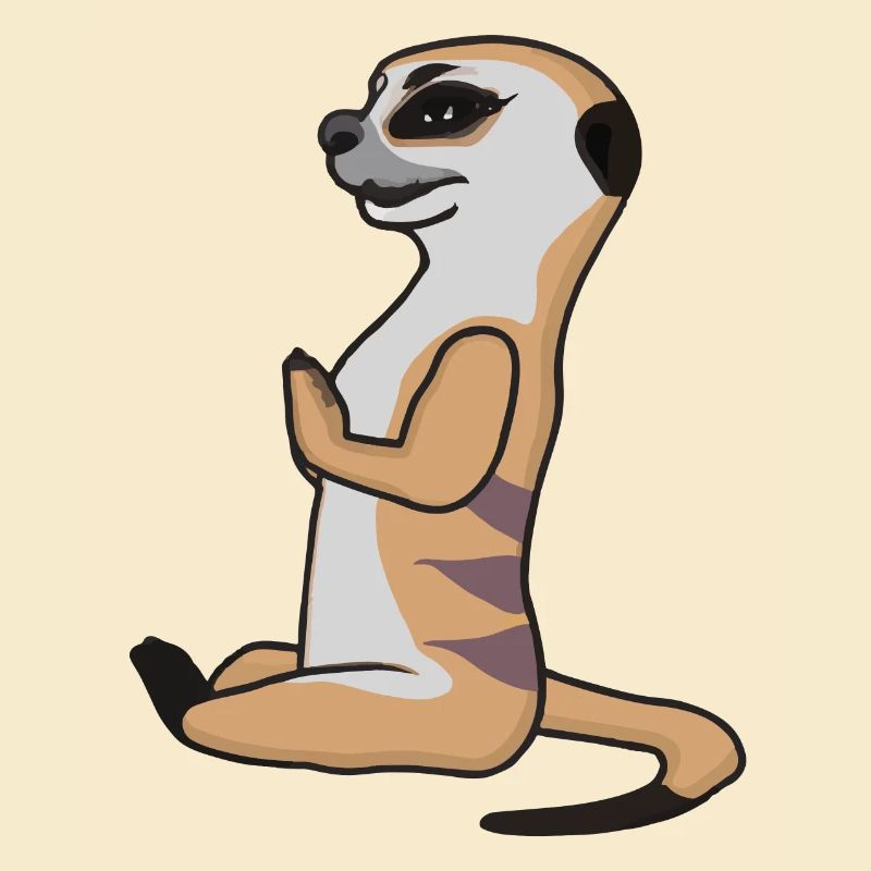 Meerkat Yoga Vector Funny Gift Idea