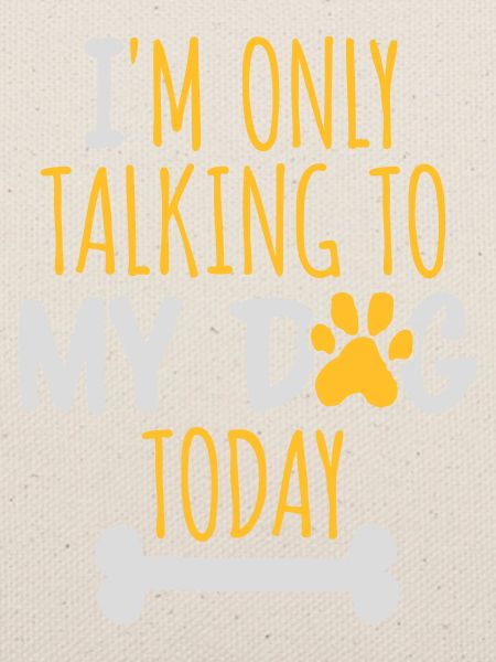 only talking to dog