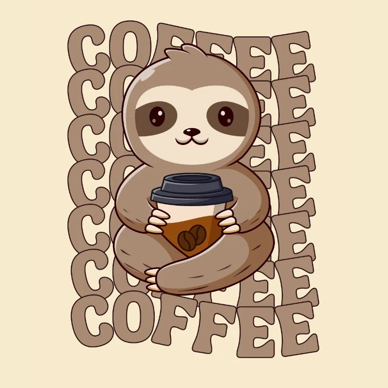 Sloth Coffee Cafe Sloth needs coffee