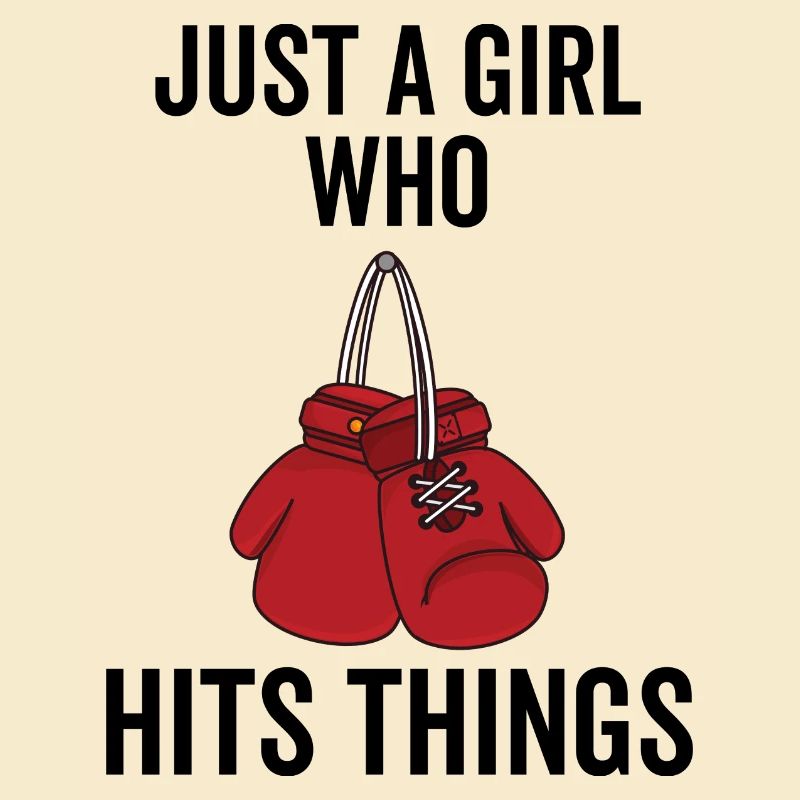 Nur ein Mädchen, das Dinge trifft