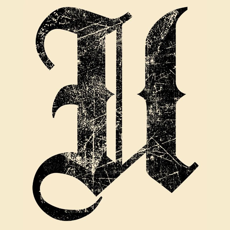 Tshirt alphabet initial U