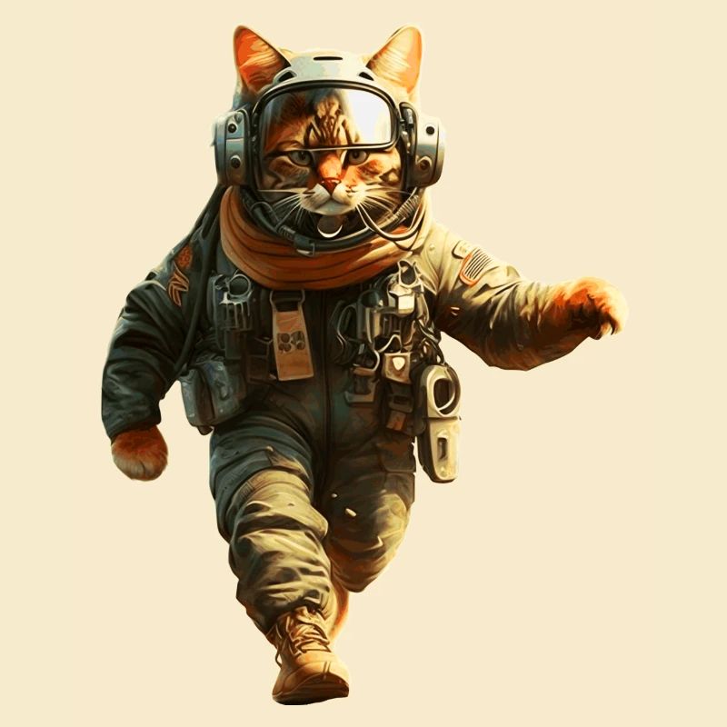 Le chat ou le chat sert de héros dans l’armée