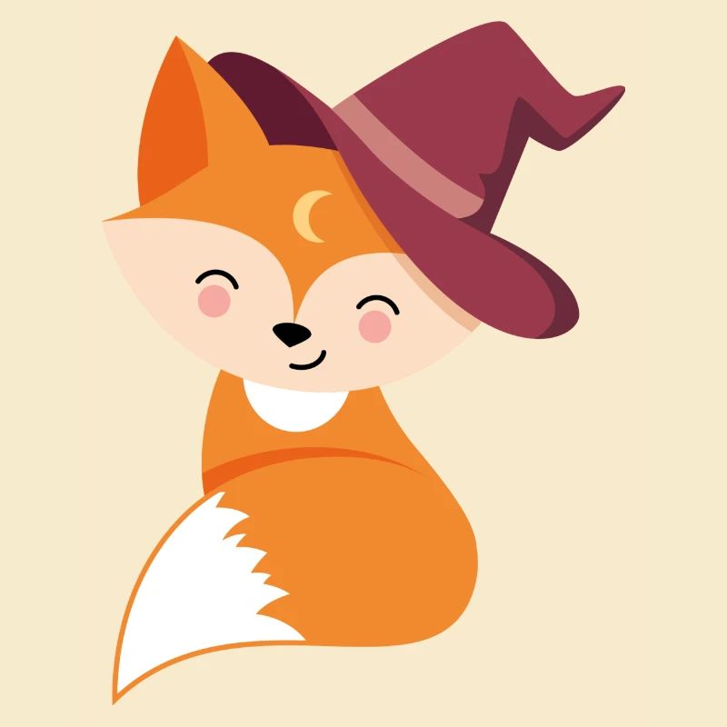 Fox with magic hat