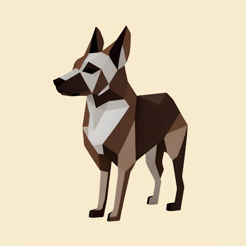 Minimalistischer Hund