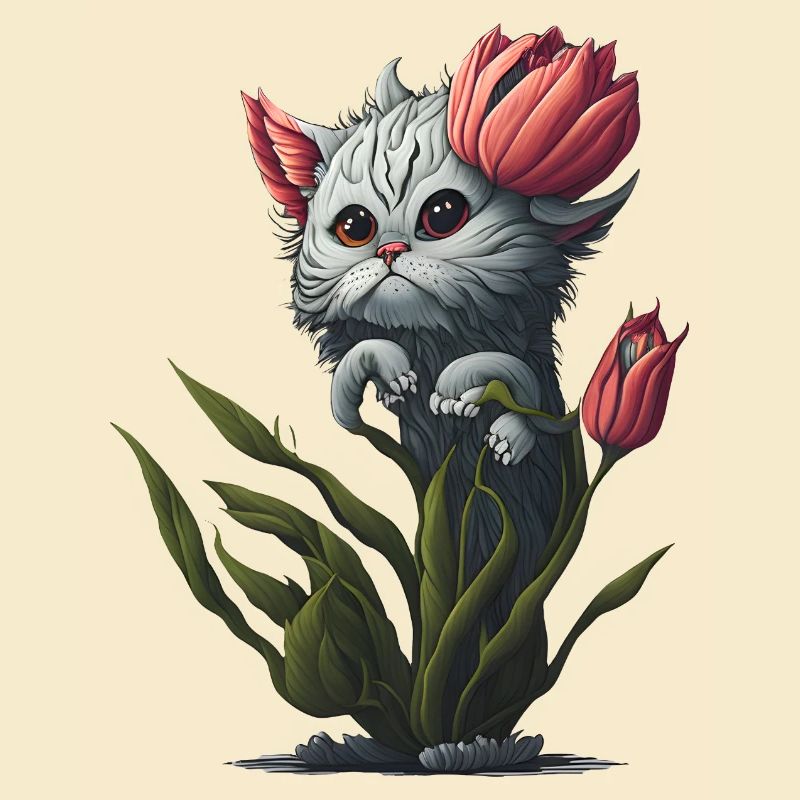 Blume Alien Katze