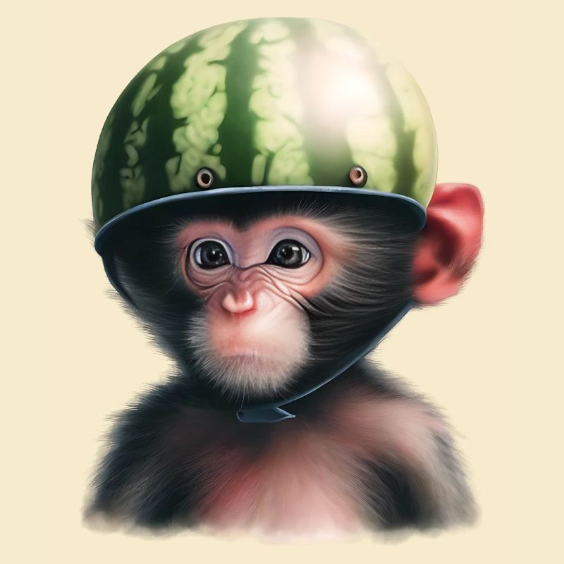 Singe à la pastèque