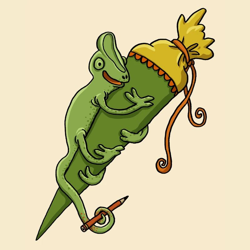 Cône d’école caméléon