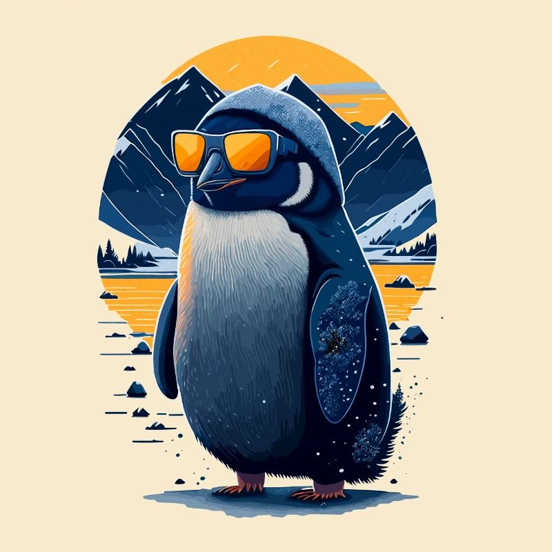 Cooler Pinguin