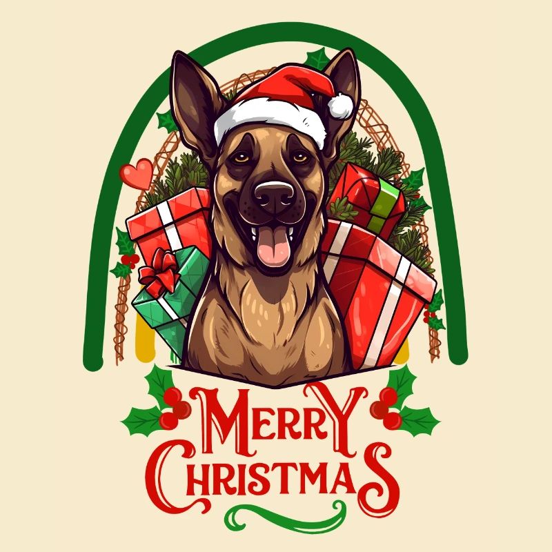 Deutscher Schäferhund Weihnachten