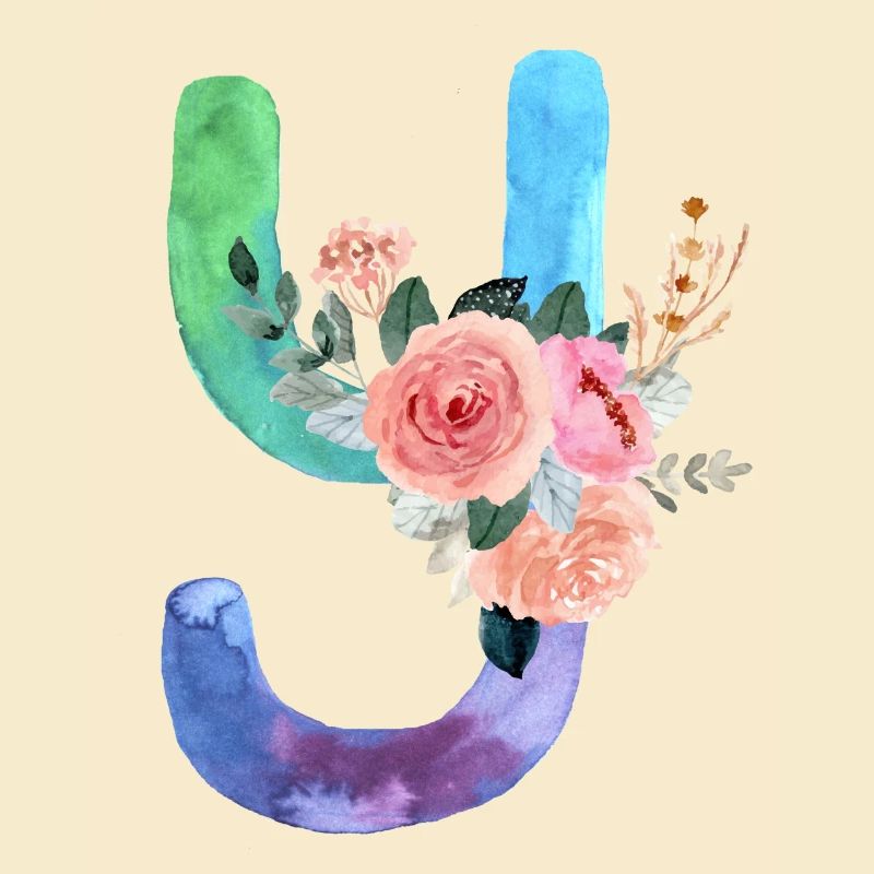 Buchstabe y Aquarell