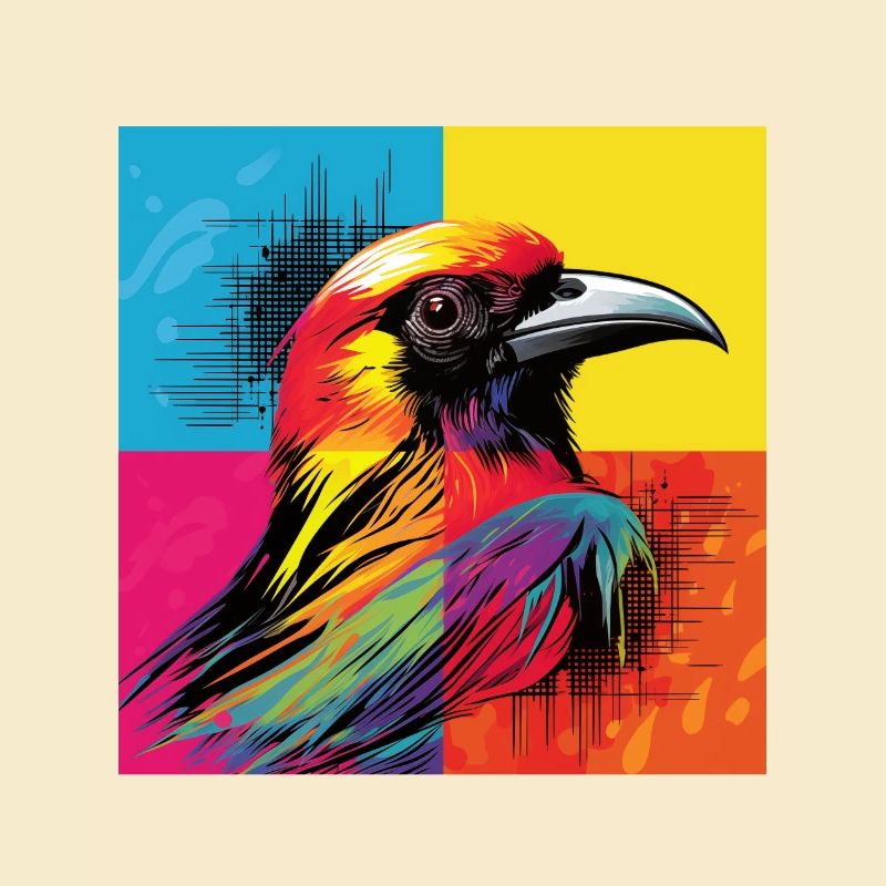 Vogelkunst: Pop-Art-Vogelgitter