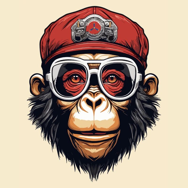Cooler Affe