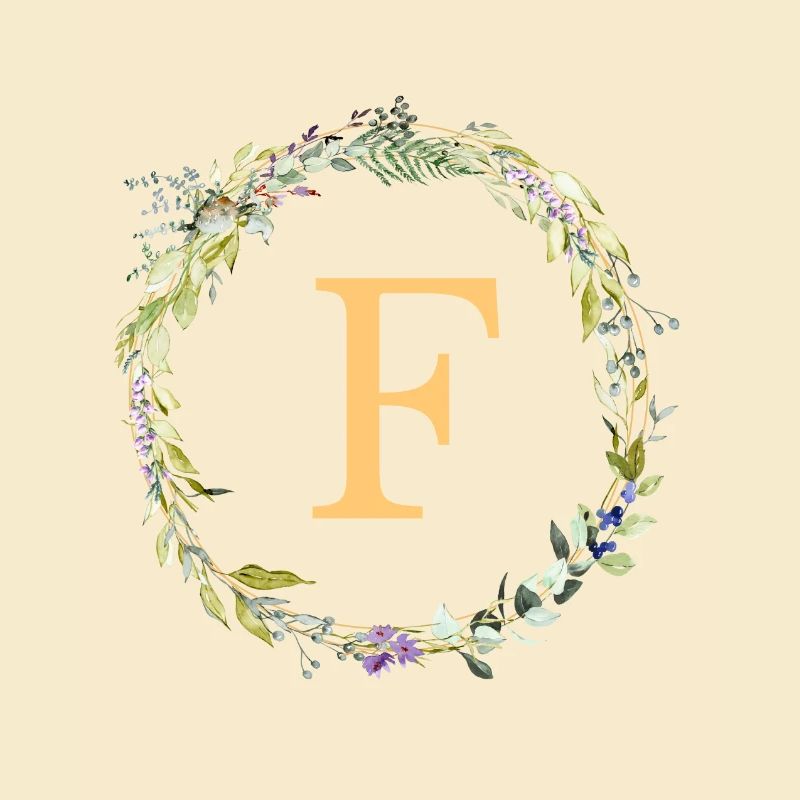 F Monogramm Eukalyptus-Kranz