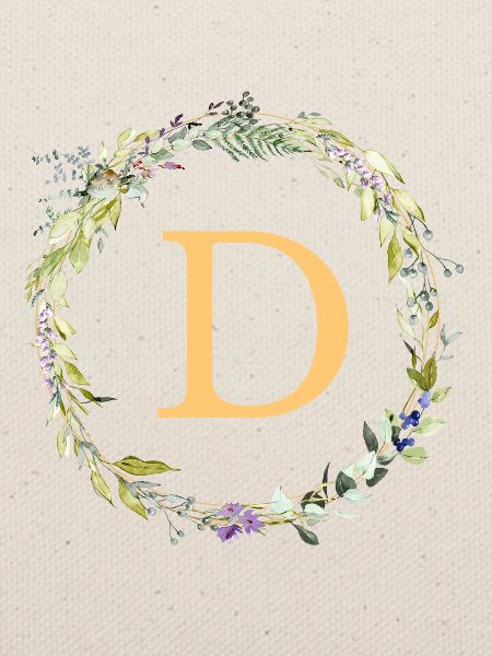 D Monogramm Eukalyptus-Kranz