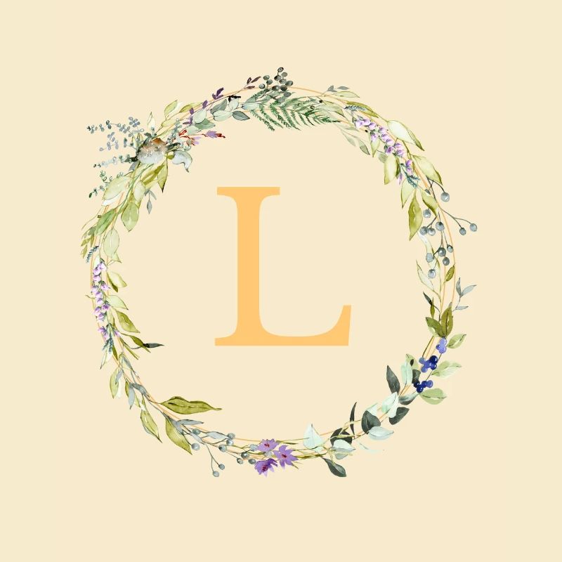 L Monogramm Eukalyptus-Kranz