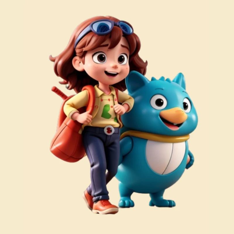 Fille avec compagnon amical