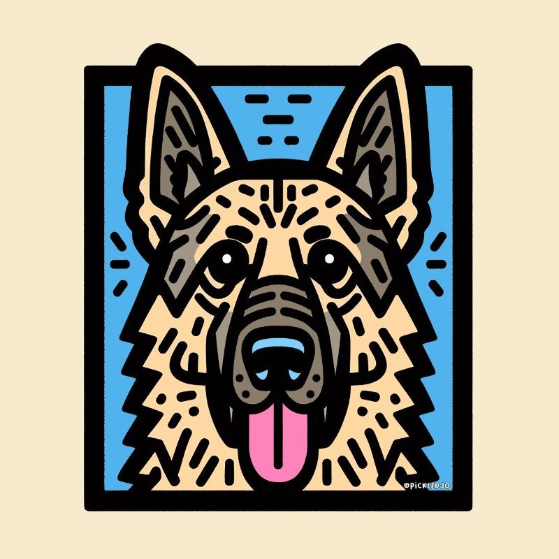 Deutscher Schäferhund Pop Art