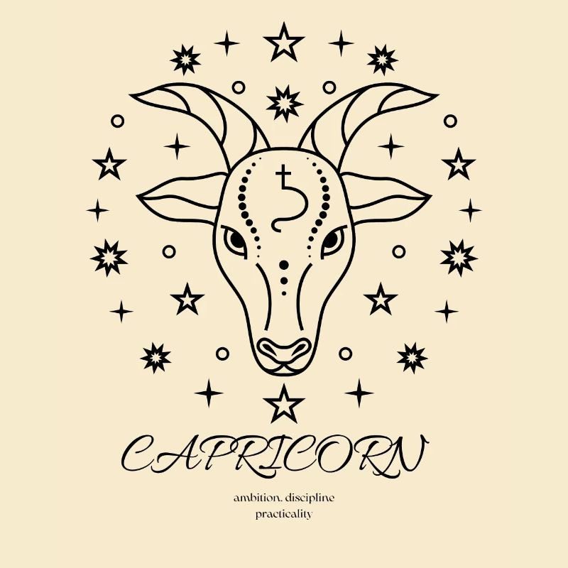Steinbock Sternzeichen Design