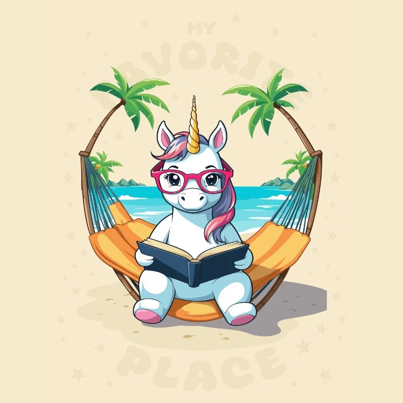 Einhorn mit Buch