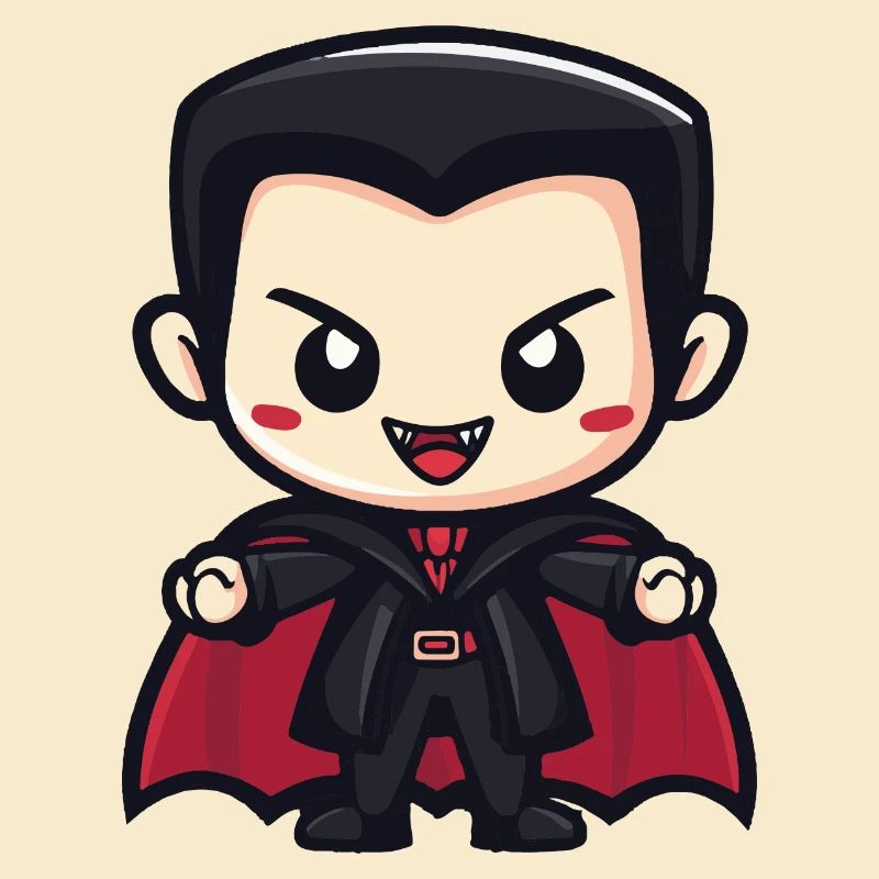 Vampire Halloween Cute Comic