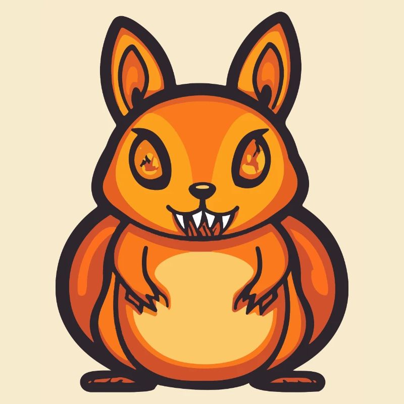 Eichhörnchen Halloween Comic Lustig