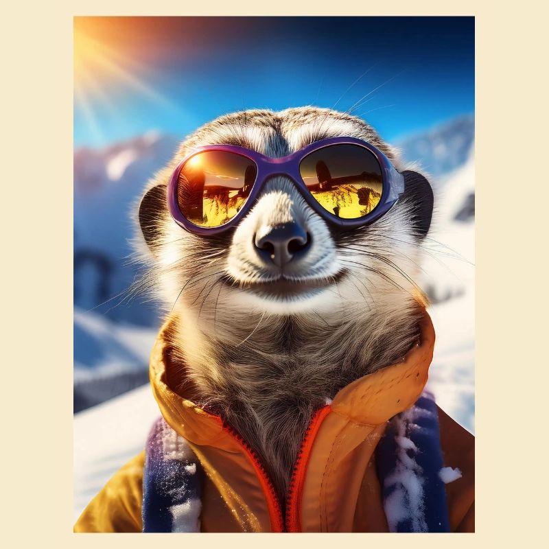Erdmännchen im Skiurlaub