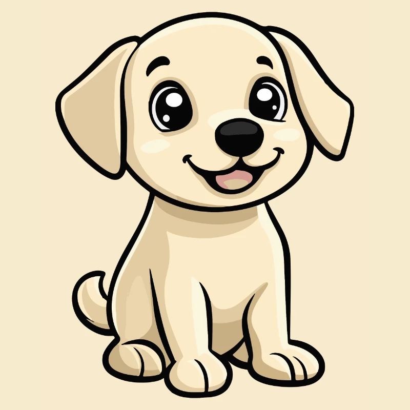 Labrador Hund Comic Niedlich