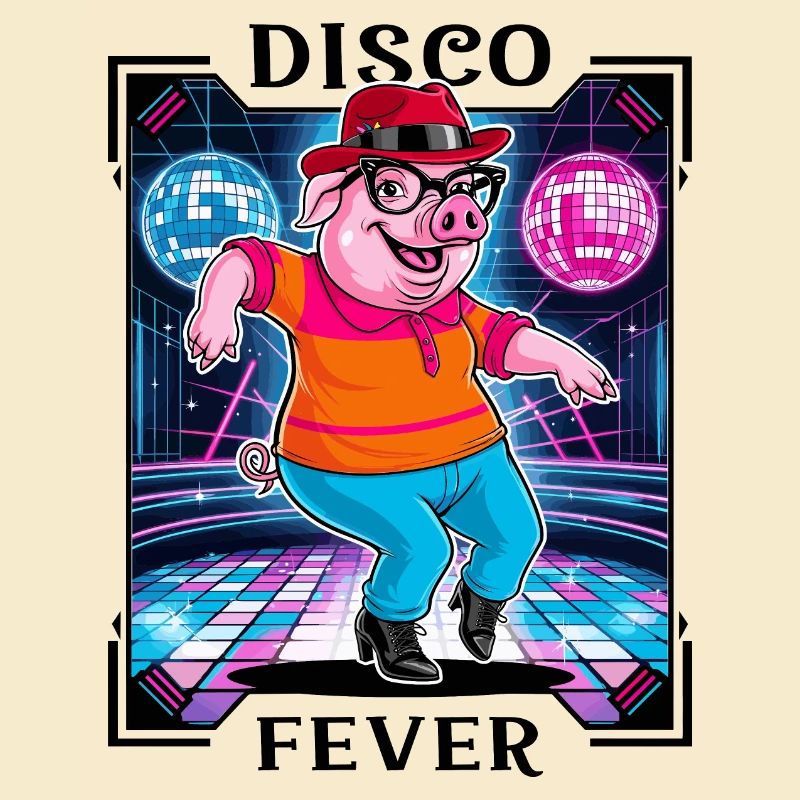 Cooles Disco Schwein