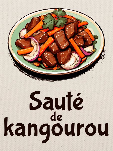 Känguru-Pfanne - Dunkler Text
