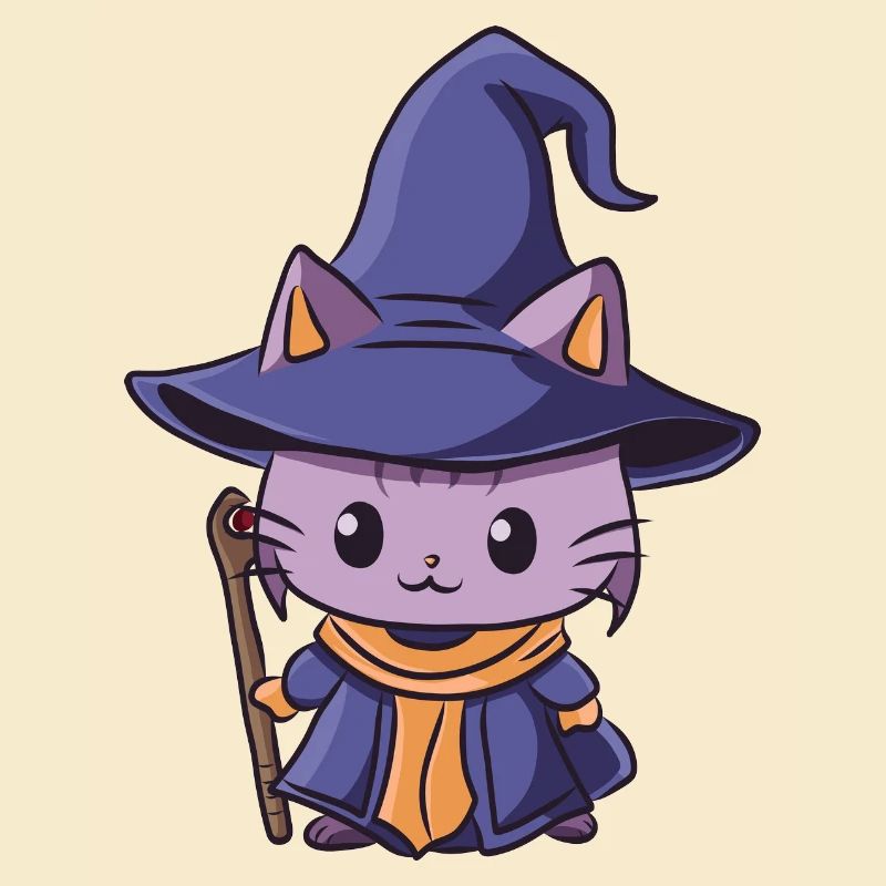 Schwarz Magier Katze
