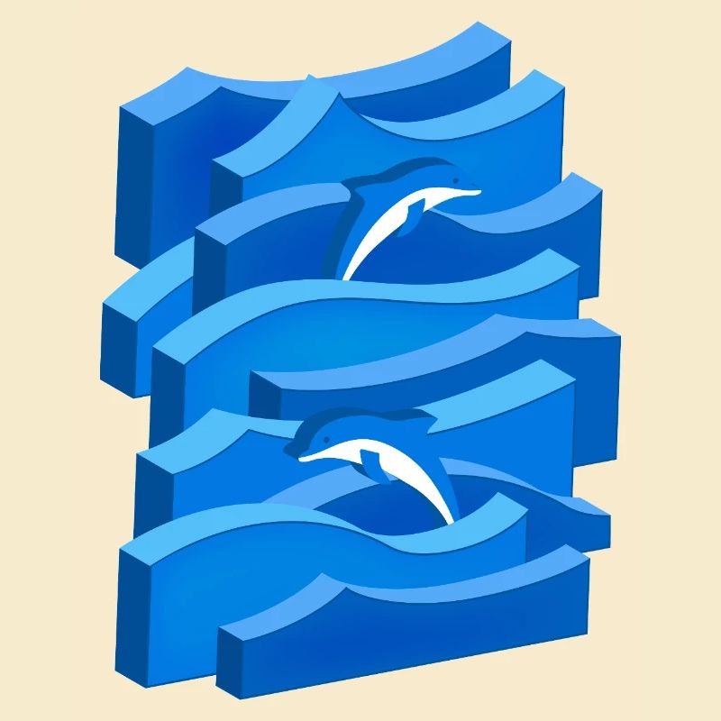 Waves & Dolphins (3D)