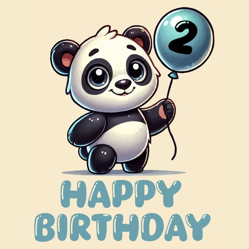 panda comic ballon birthday 2